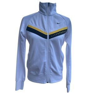 Nike White and Yellow Sweatshirt